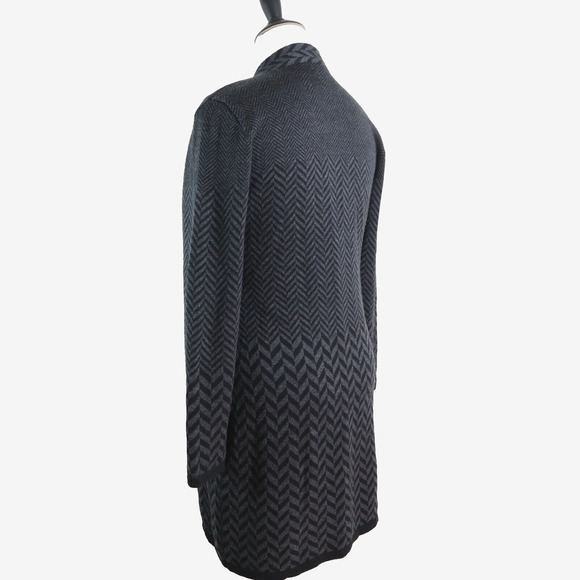 Soft Surroundings Size M West Saxon Sweater Coat Black Gray - Picture 4 of 10
